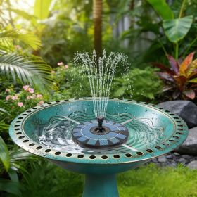 Solar Bird Bath Fountain with Stand, Floating Solar Water Fountain Pump for Pond Pool Garden Patio