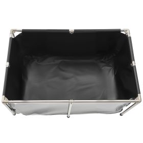 Canvas Fish Pond, 126.8 Gal Above Ground Fish Pond, PVC Koi Tank with Clear Viewing Panel