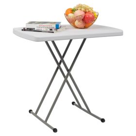 [Replace 59374361]76*50*70.5cm Liftable Garden Plastic Table White