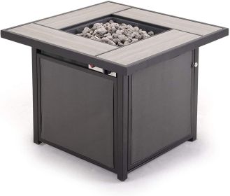 Outdoor 32" Propane Gas Fire Pit Table