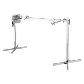 Rotisserie Grill, AC120V 8 Level Height Electric Rotisserie Grill Kit, BBQ Grills Rotisseries Kit with 88 lbs Load Capacity, 38W Motor