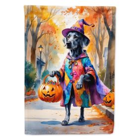 Weimaraner Halloween Trick or Treat House Flag Large Porch Sleeve Pole Decorative Outside Yard Banner Artwork Wall Hanging, Polyester, House Size (Option: Default)