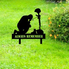 Freedom Is Not Free Silhouette Memorial - Outdoor Tribute For Fallen Heroes (Option: Gardening decoration)