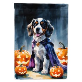 Welsh Springer Spaniel Puppy Halloween House Flag Large Porch Sleeve Pole Decorative Outside Yard Banner Artwork Wall Hanging, Polyester, House S (Option: Default)