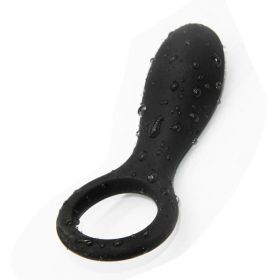 Sex Toy For Couple Anal Training Flirting Sex Restraints Toys Multi-Frequency Vibration Butt Plug, Soft Stretchy Cock Rings For Men (Option: Black)