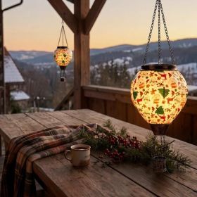 2 Pack Solar Christmas Hot Air Balloon Lanterns, Outdoor Garden Holiday Decorations (Option: White)