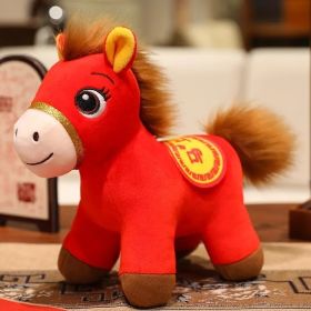 20/30/40cm 2026 Year of The Horse Plush Mascot New Year Mascot Horse Plush Toys Decor Festival Gift (Stand,20cm/7.8'') (Option: 30cm)