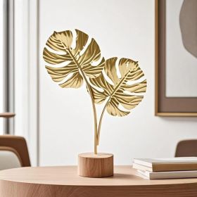 ScandinavianGlam Iron Ginkgo Leaf Decor for Modern Homes (Option: Six piece family bucket set)