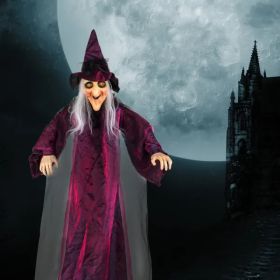 71in Life Size Hanging Witch Talking Halloween Everyday Decoration (Option: aspicture)