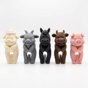 Cute Farm Animal Bag Clip, 3D Printed Snack Bag Sealing Clip, Animal Food Storage Clip For Chips, Cereal, Coffee & Kitchen Organization, 1PC (Option: Pig  1PC-PLA)