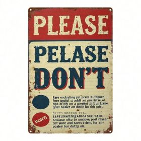 CIFbuy Vintage Warning Sign 2D Flat Single Piece Iron Metal Wall Plaque 8X12 Inch Durable English Text Print Decorative Art Ornament Fo TikTok, T (Option: defaulttitle)