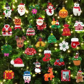 Mini Christmas Ornaments For Tree Decorations, Small Holiday Hanging Ornaments For Christmas Tree, DIY Crafts, Home & Party Decor (Option: MULTI)