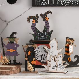 5 Pack Halloween Witch, Ghost & Shoes Decorations, Indoor Tabletop Home Decor, Festive Halloween Party, Shelf & Mantel Display (Option: MULTI)