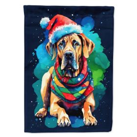 Great Dane Christmas House Flag Large Porch Sleeve Pole Decorative Outside Yard Banner Artwork Wall Hanging, Polyester, House Size, Multicolor (Option: Default)