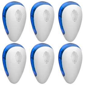 6Pcs Ultrasonic Pest Repeller For Sunner Spring Indoor Plug In Bug Repellent Mosquito Spider Ant Roaches Mice Control For Bedroom Garage Warehous (Option: 6Pack)