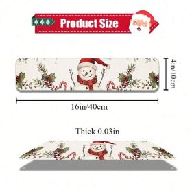 1pc 4x16 Inch Aluminum Metal Sign, Charming Snowman Candy Canes Christmas (Option: A)