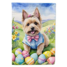 Cairn Terrier Easter Egg Hunt House Flag Large Porch Sleeve Pole Decorative Outside Yard Banner Artwork Wall Hanging, Polyester, House Size, Mult (Option: Default)