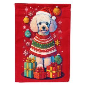 Poodle Holiday Christmas House Flag Large Porch Sleeve Pole Decorative Outside Yard Banner Artwork Wall Hanging, Polyester, House Size, Multicolo (Option: Default)