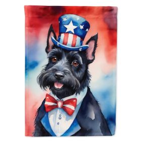 Scottish Terrier Patriotic American Garden Flag Mailbox Flag Decorative Yard Flag Banner Outside Patio Artwork Yard Flower Beds, Garden Size, Mul (Option: Default)