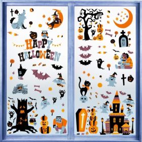 Halloween Window Stickers - 10 Sheets Window Clings Decals For Party Decoration, Indoor & Outdoor Home Decor (Option: Multicolor)