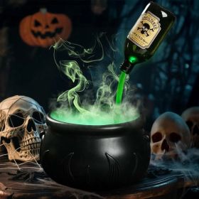 Halloween Decorations Indoor - DIY Floating Potion Set with Witches Cauldron and Mist Maker - Spooky Vintage Black Plastic Bowl Hocus Pocus Party (Option: Decor)