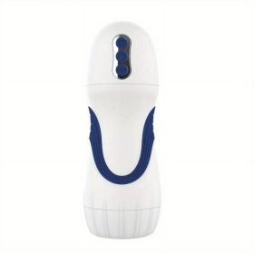 1pc Men's Fully Automatic Male Ma-sturbation Cup, With 10 Frequency Vi-bration, 7 Frequency Suction (Option: White)