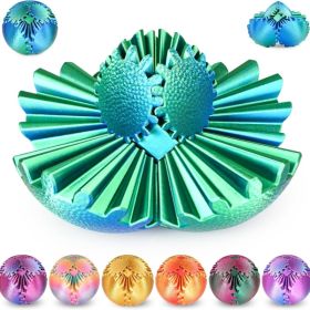 2.5 Inch Christmas Green Gear Ball Fidget Toy Steampunk Gear Sphere Stress Relief 3D Printed Novelty Gift For Kids Adults Birthday Easter Stockin (Option: Christmas Green)
