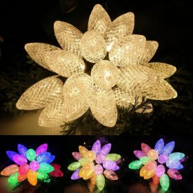 20 LED 41 FT Christmas String Lights Oversize Pinecone For Xmas Decor Christmas Lights Twinkle String Lights Plug In 11 Modes Timer Memory (Option: Multicolor)