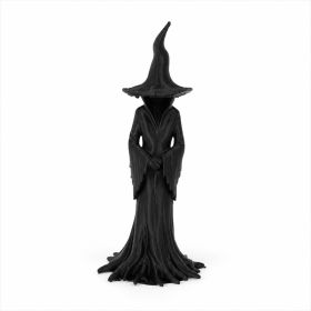 3D Printed Gothic Witch Ornament, Matte Black Halloween Shelf Desk Decor, Mysterious Home Decoration (Option: Gothic Witch Figurine-3D Printed Material)