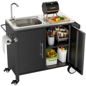 Outdoor Grill Cart with Storage (Option: Type2)