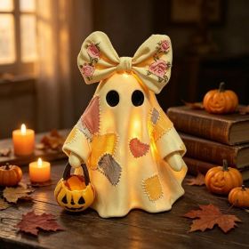 Lighted Vintage Patchwork Ghost, Halloween Lamp, Halloween Decorations (Option: Colorful)