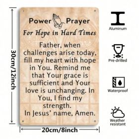 CIFbuy Bohemian Christian Prayer Poster, Wall Art, Beige & Brown Religious Sign, Sign, 2D Flat Decor 8x12 Inch IkTok, IkTok, N Religious Sign Sel (Option: defaulttitle)
