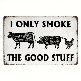 CIFbuy Vintage BBQ Can Sign I Only Eat Good Food Aluminum Metal Wall Decor For Kitchen Patio Beef Store Bacon Brand 8x12 Inches (TikTok, Temu Pic (Option: defaulttitle)