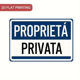CIFbuy Italian Private Property Vintage Metal Sign Proprieta Privata No Trespassing Garden Garage Iron Wall Decor - TikTok, Temu Pick-up Service (Option: defaulttitle)