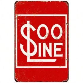 CIFbuy Soo Line Railroad Vintage Metal Sign For Train Room Model Railway Decor (TikTok, Temu Pick-up Service) (Option: defaulttitle)