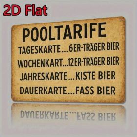 CIFbuy 1PC Vintage German Style Pool Rules Tin Sign, Rustic Waterproof Rustproof Metal Poster, Funny Nostalgic Welcome Wall Art Decor TikTok, Tik (Option: defaulttitle)