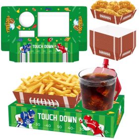 36Pcs Football Serving Trays And Platters Candy Popcorn French Fries Snack Trays Football Movie Boxes For Snacks Tray Football Party Supplies (Option: A)