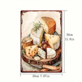 CIFbuy Vintage Cheese Platter Metal Sign 8x12 Inch Retro" Tin Sign 2D Flat Print Square, Art Decor For Home Bar Kitchen Farmhouse Inch RikTok, In (Option: defaulttitle)