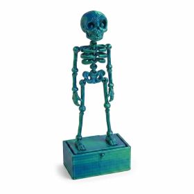 3D Printed Dancing Skeleton Aquarium Ornament, Bubble Motion Fish Tank Decor With Base, Multiple Colors (Option: 3D Printed-1PCS-Green)