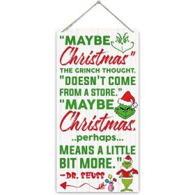 Christmas Decor Sign, Rustic Wooden Hanging Wall Sign, Winter Farmhouse Door Decor, Outdoor Xmas Wall Art, 6 X 12 Inches (Option: MULTI)