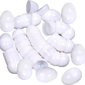 White Blank Detachable Plastic Eggs DIY Painting Kits Reusable Easter Eggs For Crafts Basket Stuffers And Decorations (Option: White)