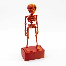 3D Printed Dancing Skeleton Aquarium Ornament, Bubble Motion Fish Tank Decor With Base, Multiple Colors (Option: 3D Printed-1PCS-Orange)